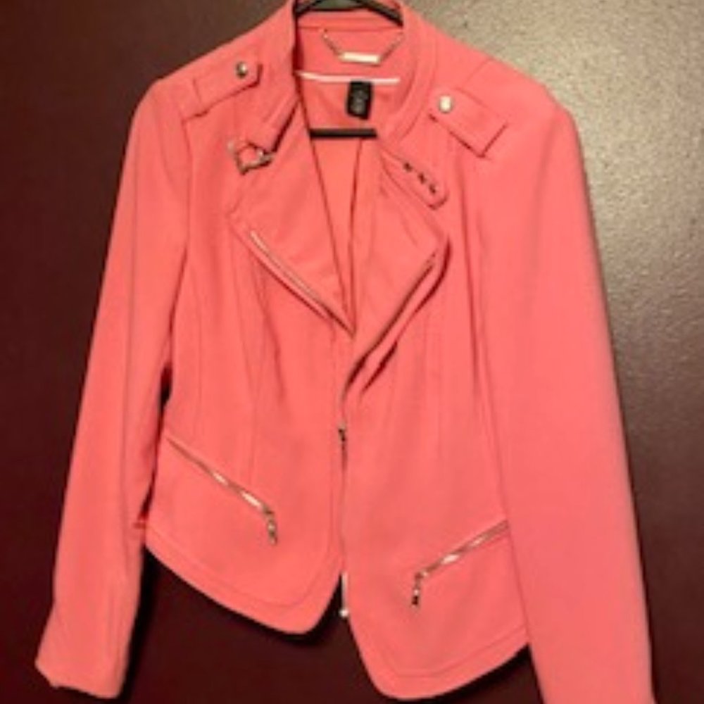 White house black market 4-piece womans suit, Jacket, Skirt, Pink/Black Tank